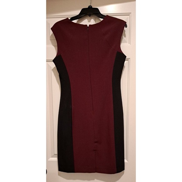 Chelsea Dress Fit Flare Red and Black Short Sleeved Knee Length Ruched Womens 6 - Picture 2 of 8